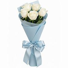 Букет 5 Белых роз Проуд в Татарске