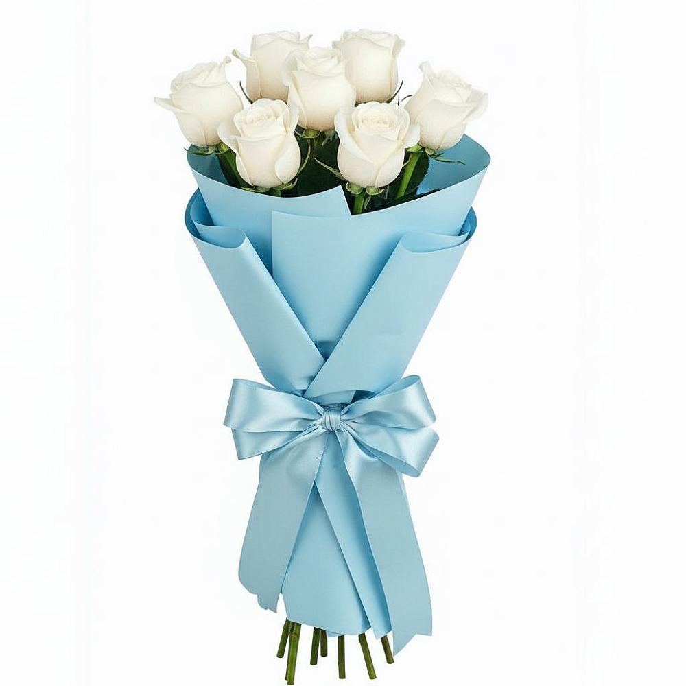 Букет 7 белых роз Проуд в Татарске