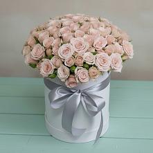 Цветочная композиция из Розы в шляпной коробке в Татарске