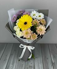 Букет цветов из:  Розы, Герберы и Хризантемы в Татарске