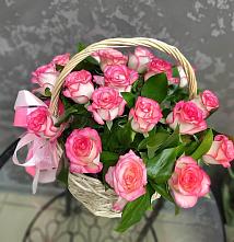 Цветочная композиция из Розы в корзине #REPLACE_PRED# Татарске