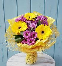 Букет цветов из:  Хризантемы и Герберы в Татарске