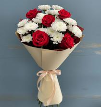 Букет цветов из:  Розы и Хризантемы #REPLACE_PRED# Татарске