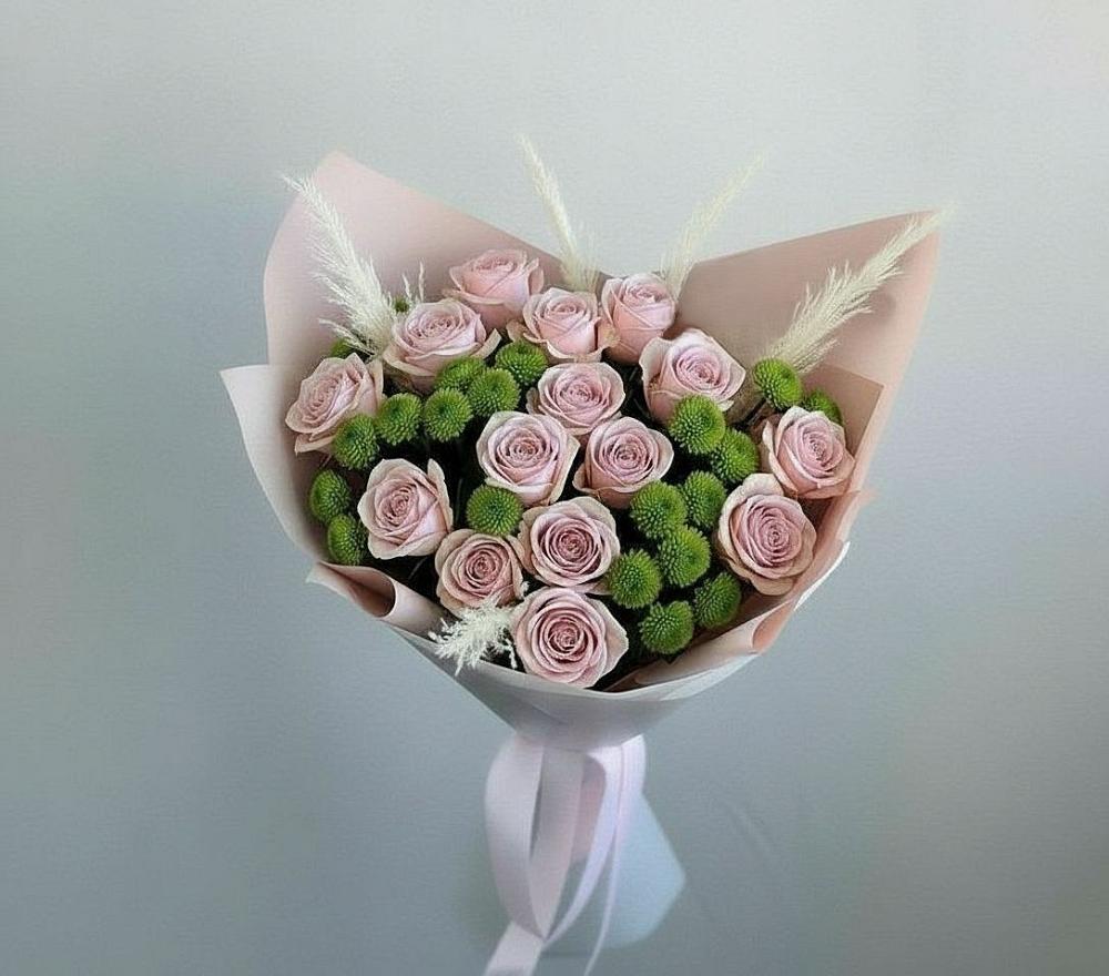 Букет цветов из: Розы и Хризантемы в Татарске