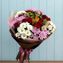 Букет цветов из:  Розы, Хризантемы и Альстромерии в Татарске