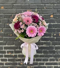 Букет цветов из:  Герберы и Хризантемы в Татарске