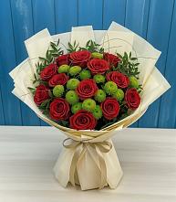 Букет цветов из:  Розы и Хризантемы #REPLACE_PRED# Татарске