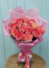 Букет 15 Розовых роз Равель в Татарске