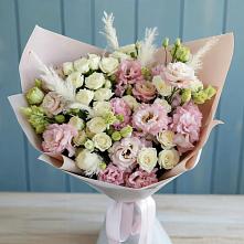 Букет цветов из:  Альстромерии и Розы #REPLACE_PRED# Татарске